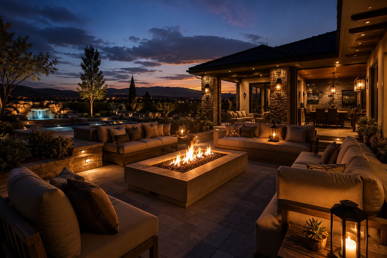 Resort-style outdoor living space