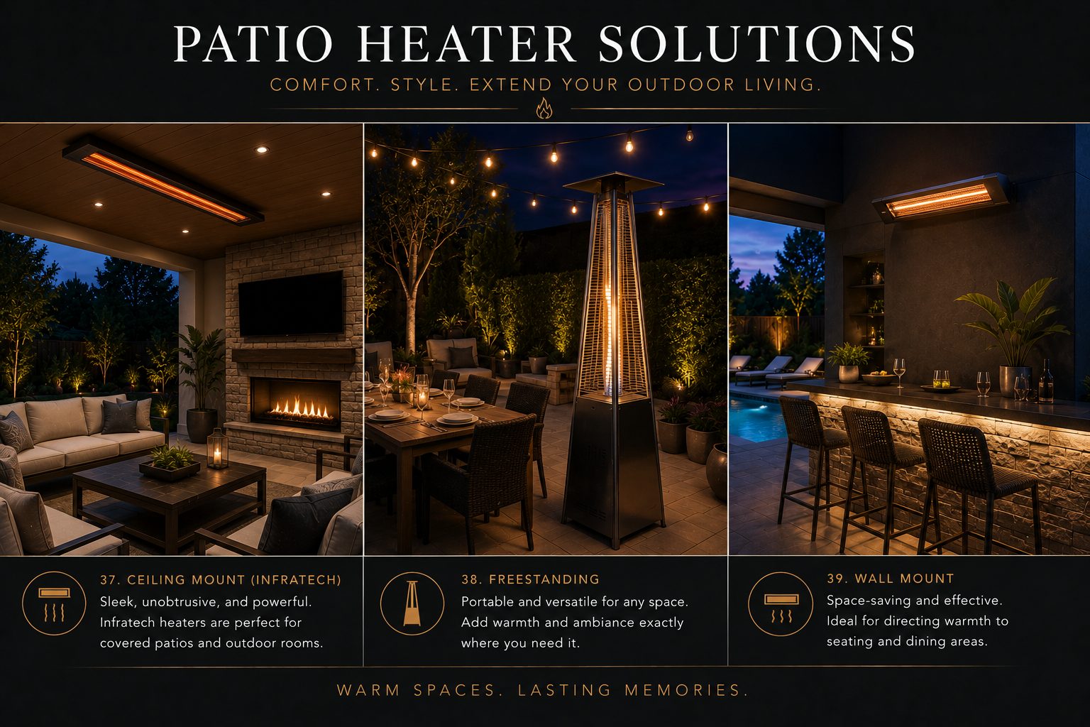 Radiant warmth from professionally installed heater